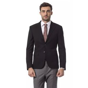 Billionaire Italian Couture Classic Black Blazer Notch Lapel Men Black Blazers